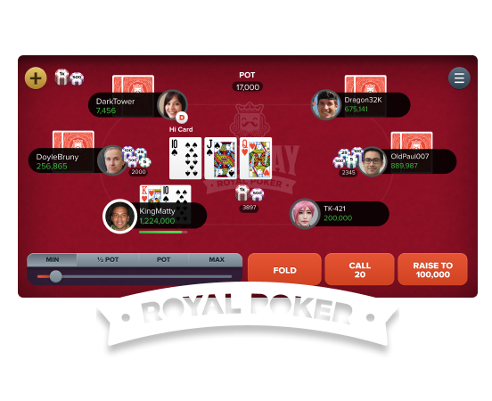 Royal poker table at Replay Poker